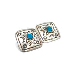 Turquoise Stamped Earrings