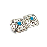 Turquoise Stamped Earrings