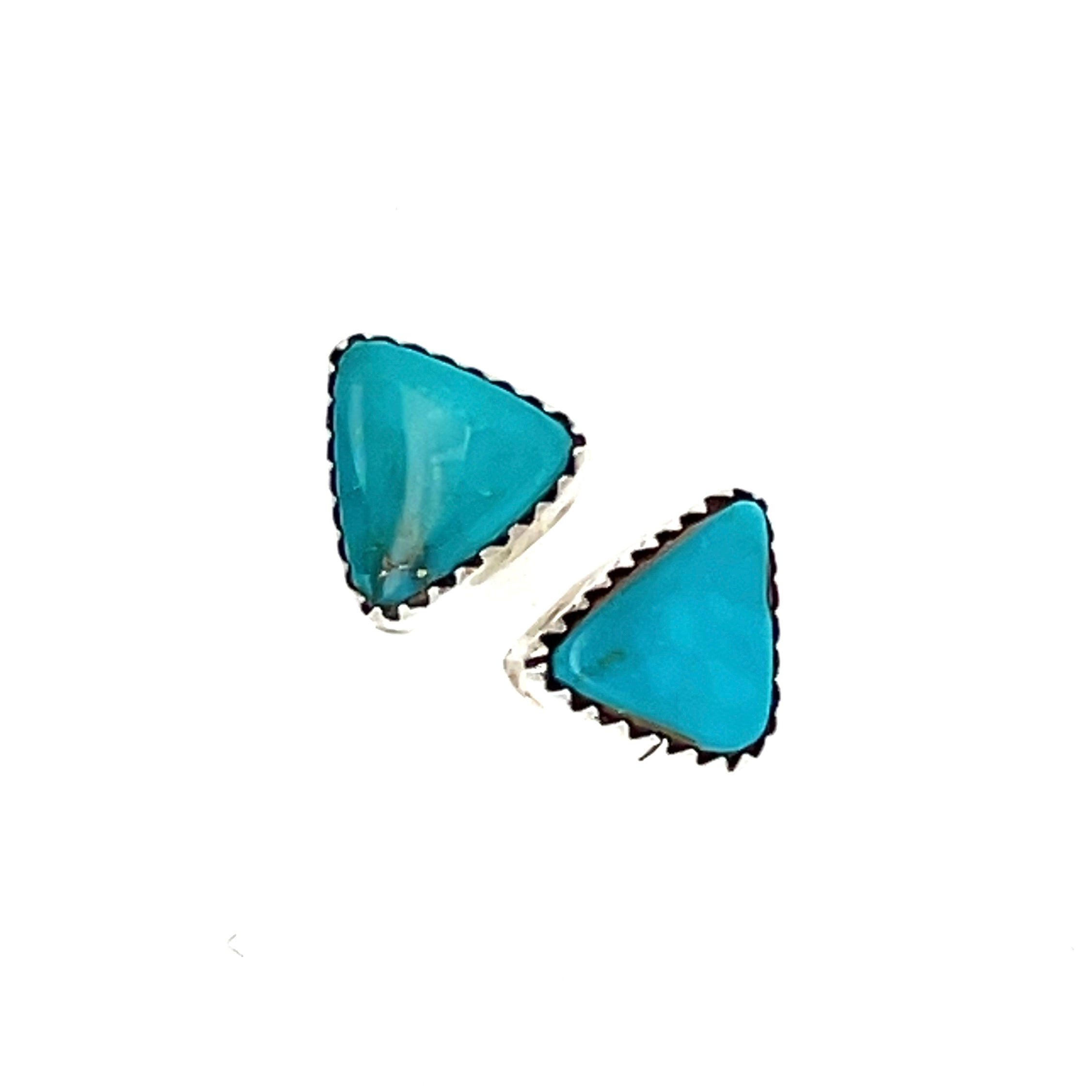 Turquoise Triangle Stud Earrings