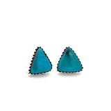 Turquoise Triangle Stud Earrings