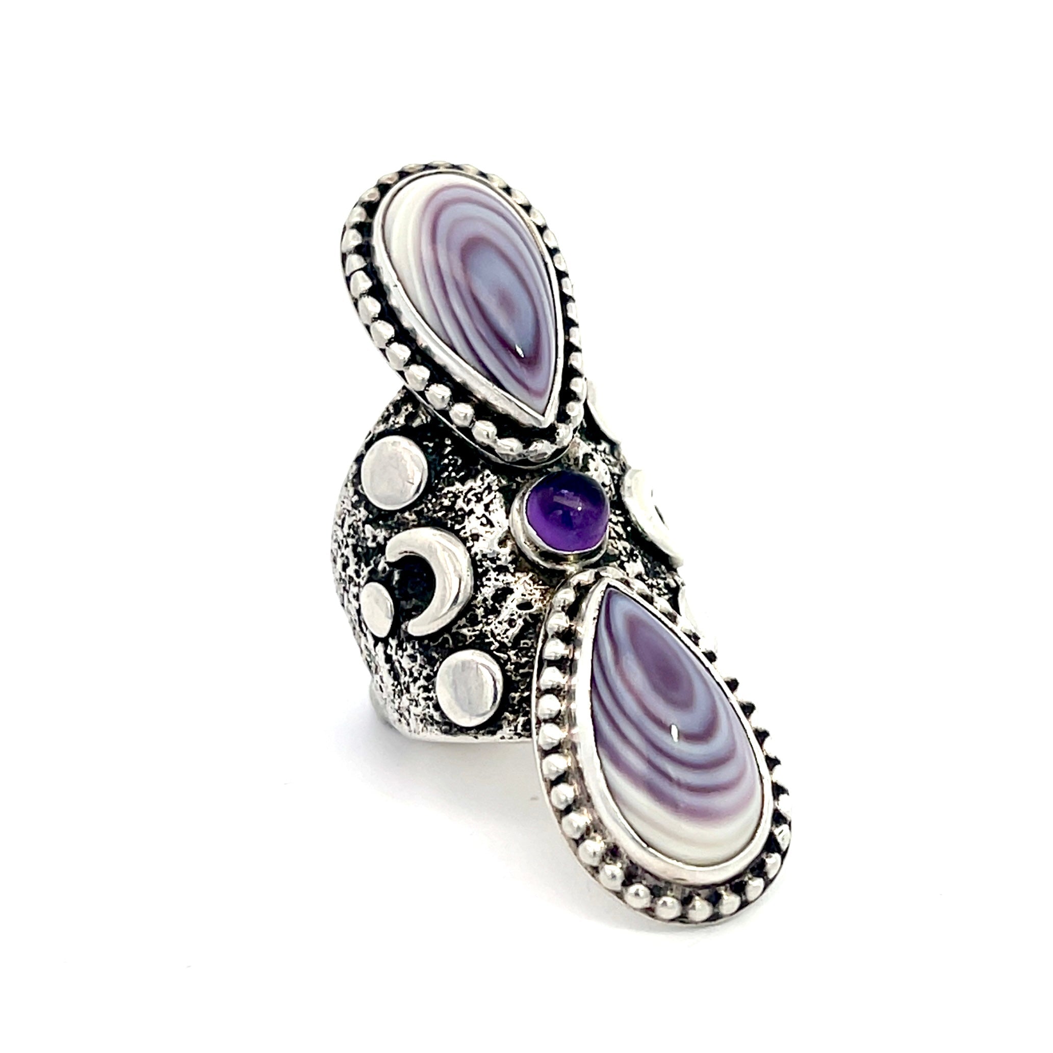 Wampum Amethyst Priestess Ring Size 7