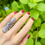 Wampum Amethyst Priestess Ring Size 7