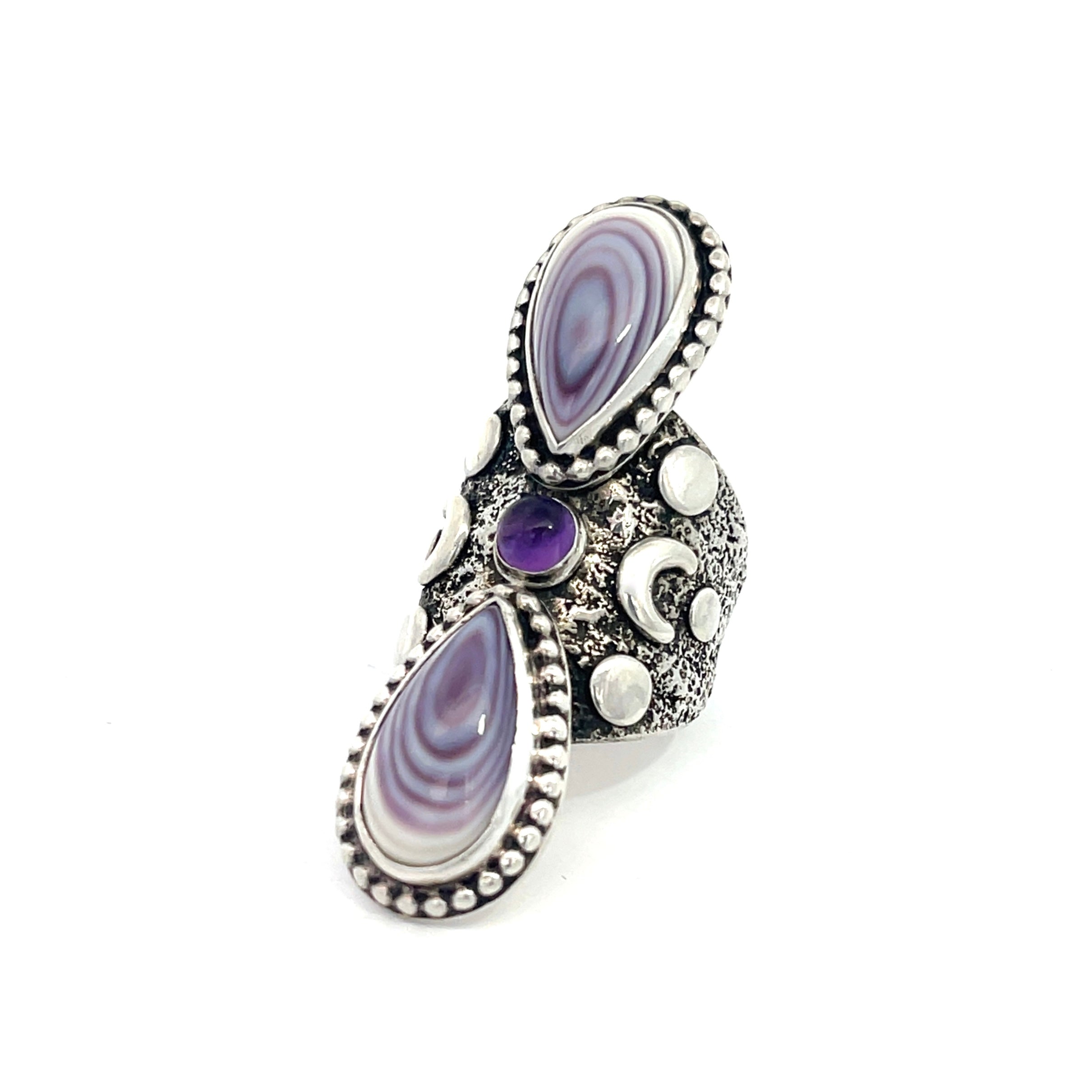 Wampum Amethyst Priestess Ring Size 7