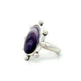 Wampum Button Ring - Size 7.5