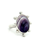 Wampum Button Ring - Size 7.5