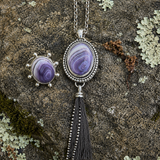 Wampum Button Ring - Size 7.5